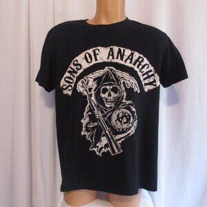 Sons of Anarchy Shirt Medium Black Reaper Graphic TV Show Tee T-Shirt